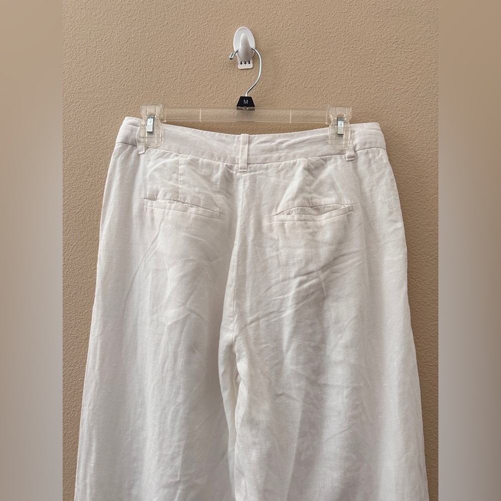 Aritzia The Effortless 100% Linen Pants/Trousers in White - Size 8 - Picture 8 of 10